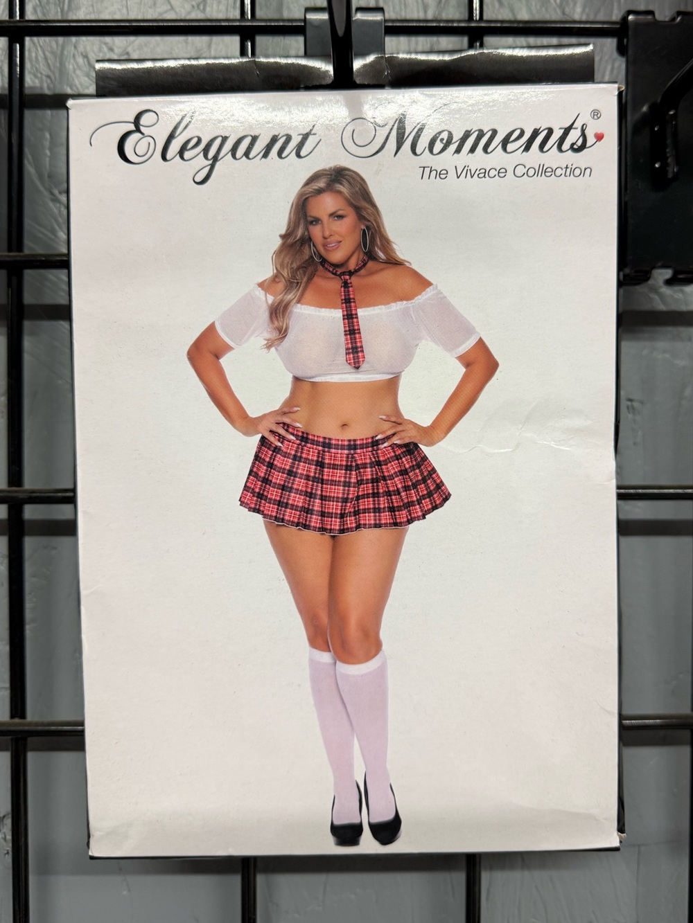 Elegant Moments Pink and Black Plaid Mini Skirt